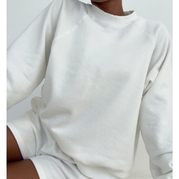 Rumored Womens Balance Crewneck Oversized Sweatshirt Loungewear - Picture 1 of 5